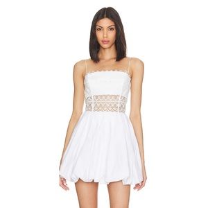 NBD Zyaire White Lace Mini Dress